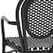 Flash Furniture Lourdes Thonet French Bistro Stacking Chair w/Arms, Black and White PE Rattan and Black Alum Frame SDA-AD642002A-BKWH-BK-GG - alternate 9